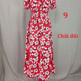 Đầm maxi cổ tròn bẹt vai (45-65kg)
