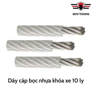 Dây cáp khoá xe máy bọc nhựa , cáp khóa xe 1m/2m/3m/4m/5m/6m/7m/8m/9m/10m 10 ly cực kỳ chắn chắn - Huy Tưởng