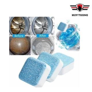 Viên tẩy lồng máy giặt vệ sinh sạch sẽ cặn bã bụi bẩn, viên tẩy lồng giặt siêu sạch tăng tuổi thọ máy giặt - Huy Tưởng