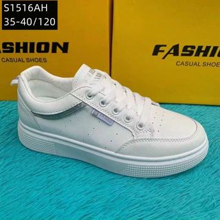 Giày thể thao màu trắng đế bằng S1516