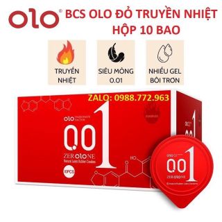 Bao cao su siêu mỏng OLO đỏ 001