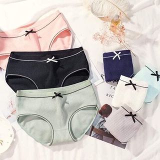 COMBO 10 QUẦN LÓT MUJI NƠ KHÁNG KHUẨN VIỀN ĐEN (SIÊU DỄ THƯƠNG) giá sỉ