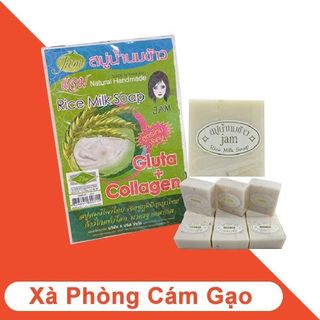 Lốc 12 cục Xà Phòng Cám Gạo Thái Lan Jam Rice Milk Soap giá sỉ