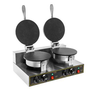 Máy Làm Bánh Đường Phố Công Nghiệp 220 V Làm Các Loại Bánh Kẹp, Trứng Gà Non, Bánh Tổ Ong, Bông Lan, Waffle - Tặng Công Thức Làm Bánh - Máy Ốc Caro Đôi