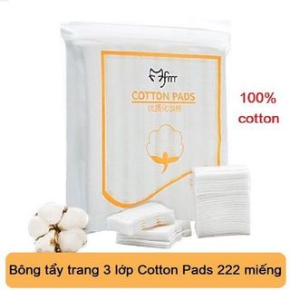 Bông tẩy trang 3 lớp Cotton Pads [Túi 222 miếng] giá sỉ