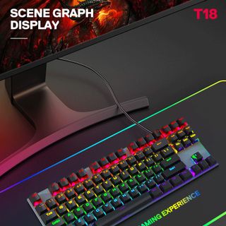 KEYBOARD T-Wolf T18 Phím cơ (Phím cơ, 87 key, Blue Switch, 12 chế độ Led)- Bh 12 tháng : 355k