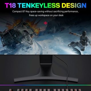KEYBOARD T-Wolf T18 Phím cơ (Phím cơ, 87 key, Blue Switch, 12 chế độ Led)- Bh 12 tháng : 355k