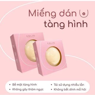 Miếng dán ngực silicon nhiệt tự thân EBLIN dán ti siêu mỏng ôm khít,không keo,không bám bụi giá sỉ