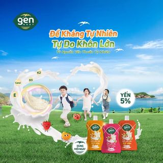 Nước yến sữa trẻ em Gennest trái cây Tăng đề kháng tự nhiên (Túi 105ml) giá sỉ