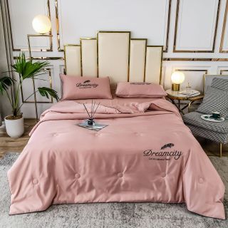 Bộ Chăn Ga Gối Dreamcity Lụa chăn chần
