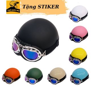 Mũ bảo hiểm nữ đầu chính hãng kính phi công
