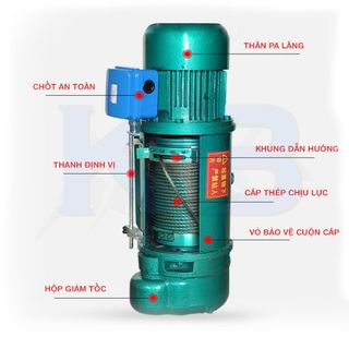 Pa lăng cáp điện CD 2 tấn 9m