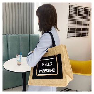Túi Cói Merci Loại 1 Màu Sáng, Có Đệm Đáy Giữ Form Túi, Có Lót