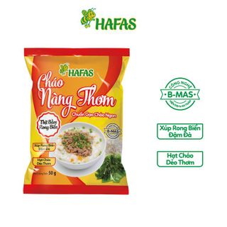 Cháo Nàng Thơm HAFAS Thịt bằm Rong biển - Ăn liền - Gói 50gr - Thùng 50 gói