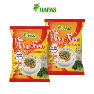 Cháo Nàng Thơm HAFAS Thịt bằm Rong biển - Ăn liền - Gói 50gr - Thùng 50 gói