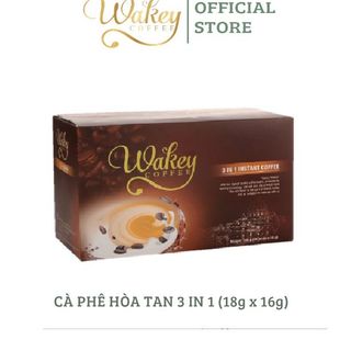 Cà Phê Hòa Tan WAKEY COFFEE 3 in 1 đậm đà, thơm ngon - Hàng Việt Nam xuất khẩu (18 gói x 16g) Wakeycoffee giá sỉ