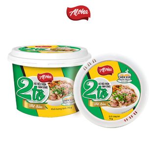 Hủ tiếu trộn Nam Vang 2 Tô Aloha thịt bằm - Ăn liền - Tô 75gr - Thùng 24 tô