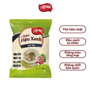 Cháo Đậu Xanh Aloha Sườn non - Ăn liền - Gói 50gr - Thùng 30 gói