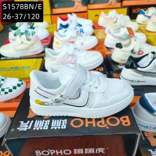 Giày thể thao trẻ em chất da phối vải lưới thoáng khí S1578