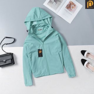 Áo Khoác Gió Nữ FA Cao Cấp 2 Lớp, Áo Khoác Gió Vải Tráng Bạc Chống Nước
