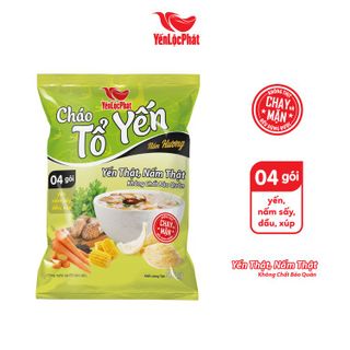 Cháo Tổ Yến Chay Nấm Hương Yến Lộc Phát - Ăn liền - gói 50g - Thùng 30 gói