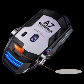 Chuột Không Dây Gaming Sạc Pin, Có Led 7 Màu Cùng 4 Mức DPI Điều Chỉnh - Phím Siêu Nhạy + Ẩn Tiếng Click ... CM1 - Chuột Không Dây CM.1