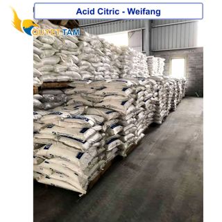 Acid Citric Monohydrate, hàng Weifang (Bột chanh, điều chỉnh độ chua), 25kg/bao
