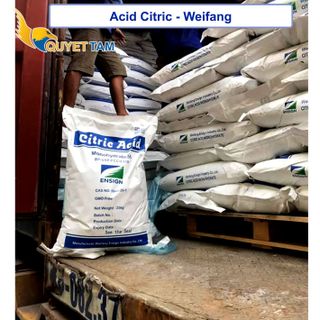 Acid Citric Monohydrate, hàng Weifang (Bột chanh, điều chỉnh độ chua), 25kg/bao giá sỉ