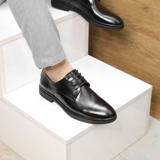 Giày công sở tăng chiều cao 6cm da mềm, đế khâu - cột tăng cao