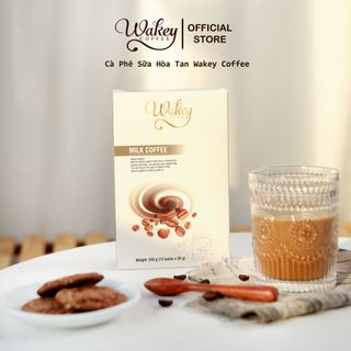Cà Phê Sữa Hòa Tan WAKEY COFFEE thơm ngậy - Hàng Việt Nam xuất khẩu (12 gói x 20g) Wakeycoffee