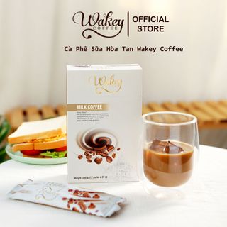 Cà Phê Sữa Hòa Tan WAKEY COFFEE thơm ngậy - Hàng Việt Nam xuất khẩu (12 gói x 20g) Wakeycoffee