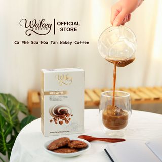 Cà Phê Sữa Hòa Tan WAKEY COFFEE thơm ngậy - Hàng Việt Nam xuất khẩu (12 gói x 20g) Wakeycoffee