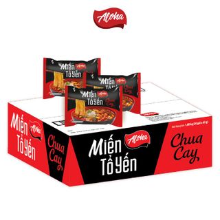Miến Tổ Yến Aloha Chua Cay - Ăn liền - Gói 63G - Thùng 30 gói