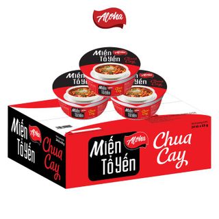 Miến tổ yến Aloha thịt bằm ăn liền - Tô 56gr - Thùng 24 tô
