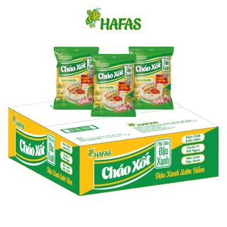 Cháo Xốt Đậu xanh Sườn hầm HAFAS - Ăn Liền - Gói 57gr - Thùng 30 Gói giá sỉ