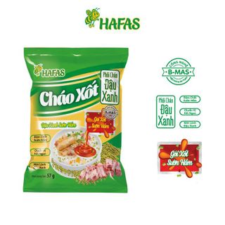 Cháo Xốt Đậu xanh Sườn hầm HAFAS - Ăn Liền - Gói 57gr - Thùng 30 Gói