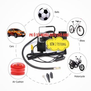 Bơm Ô TÔ 2 Piston Xylanh -BƠM 3 PHÚT ĐƯỢC 2.5KG - Công Suất Lớn Siêu Khỏe Siêu Nhanh - LÕI DÂY ĐỒNG - Bảo hành 1 năm