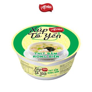 Xúp Tổ yến Thịt bằm Rong biển Aloha ăn liền – Tô 55gr - Thùng 24 tô