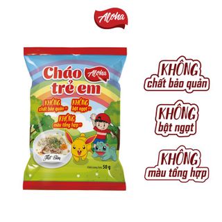 Cháo Trẻ Em Aloha Thịt Bằm - Ăn liền - Gói 50gr - Thùng 30 gói