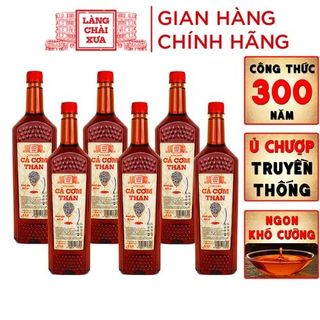 [THÙNG 6 CHAI] NƯỚC CHẤM CÁ CƠM THAN 1L - LÀNG CHÀI XƯA