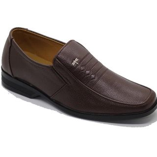 Giày công sở trung nhiên da sần mềm, khâu đế - 6N