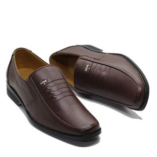 Giày công sở trung nhiên da sần mềm, khâu đế - 6N