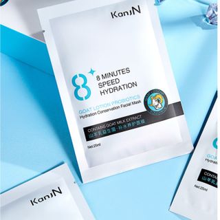 Mặt nạ Dưỡng da Sữa Dê Kanjn giúp da trắng mịn , căng bóng giữ ẩm , cải thiện da sạm nám (1hop/10mieng)