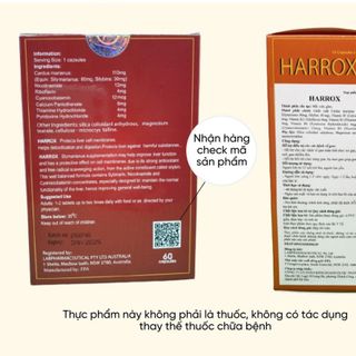 Harrox nhập khẩu úc. Viên uống giải độc gan, hỗ trợ trị mạn tính gan, xơ gan, men gan
