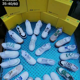 Giày thể thao nữ màu trắng chất da mềm giá rẻ S1653