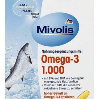 Viên uống dầu cá Mivolis Omega 3 1000 MG Vitamin E - Giúp trí não luôn ổn định và mình mẫn- Đôi mắt sáng - Đẹp da giá sỉ