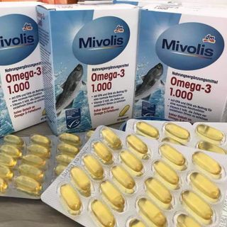 Viên uống dầu cá Mivolis Omega 3 1000 MG Vitamin E - Giúp trí não luôn ổn định và mình mẫn- Đôi mắt sáng - Đẹp da