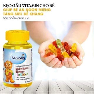 Kẹo Gấu Mivolis Đức - Bổ sung vitamin C, E Calcium D, tăng cường sức đề kháng và hệ miễn dịch cho trẻ, giá sỉ