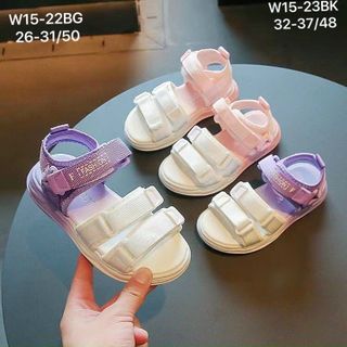 Sandal trẻ em 2 quai ngang phối 2 màu đẹp