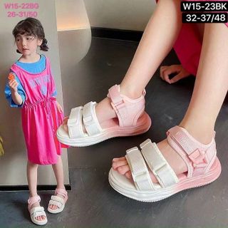 Sandal trẻ em 2 quai ngang phối 2 màu đẹp